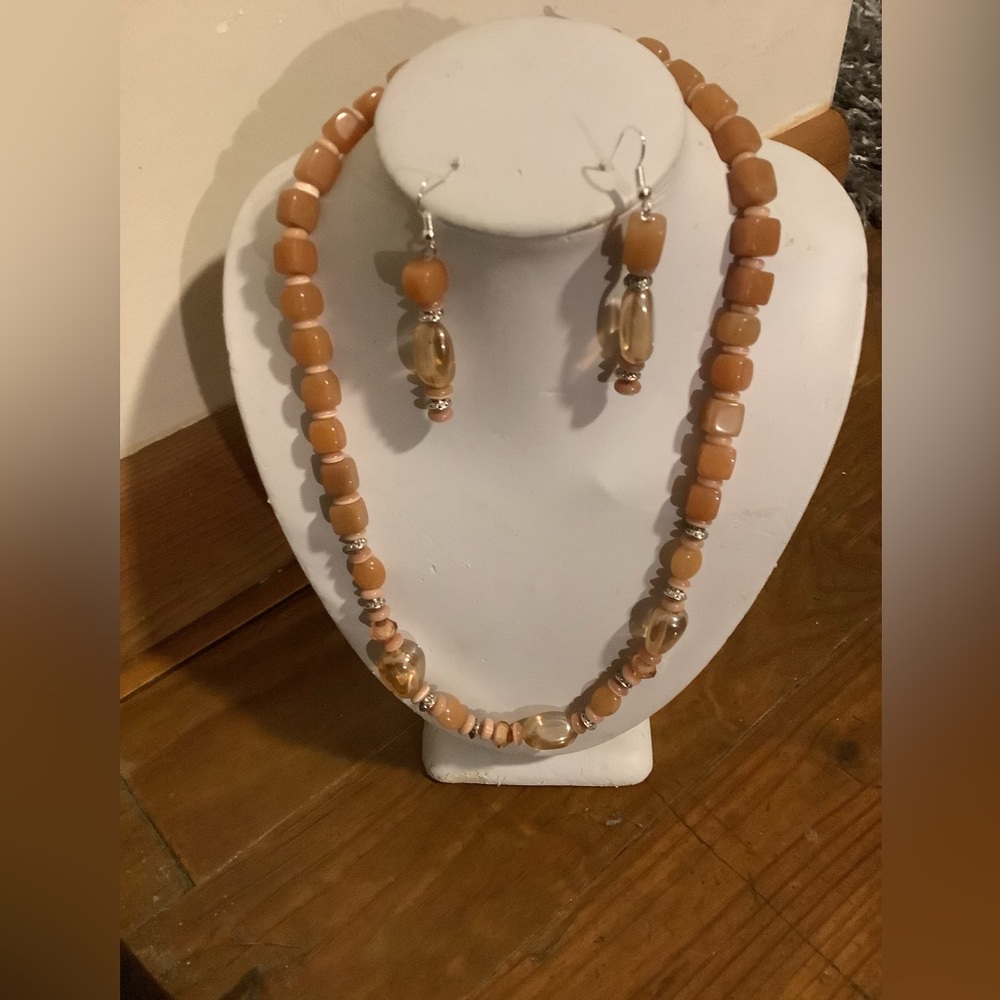 Handmade, necklace, earring set